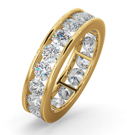 Mens 3ct H/Si Diamond 18K Gold Full Band Ring